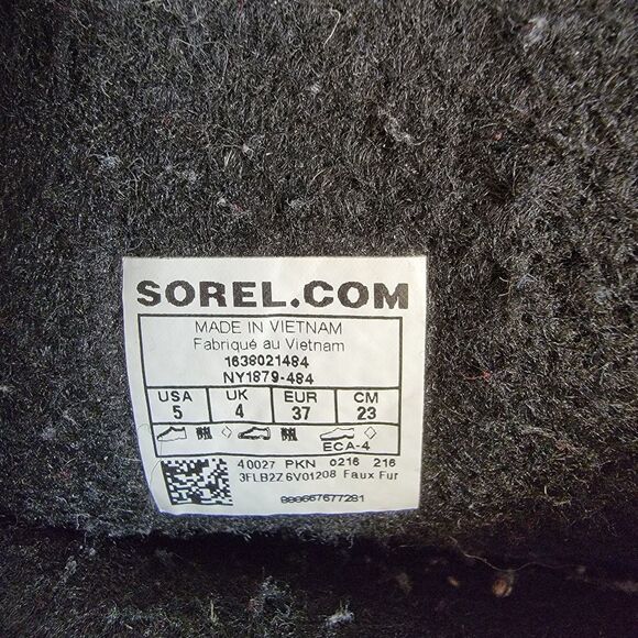 SOREL Snow Carnival duck Ny1879484 waterproof mid calf boots shoes Navy Size 5 - Picture 8 of 10